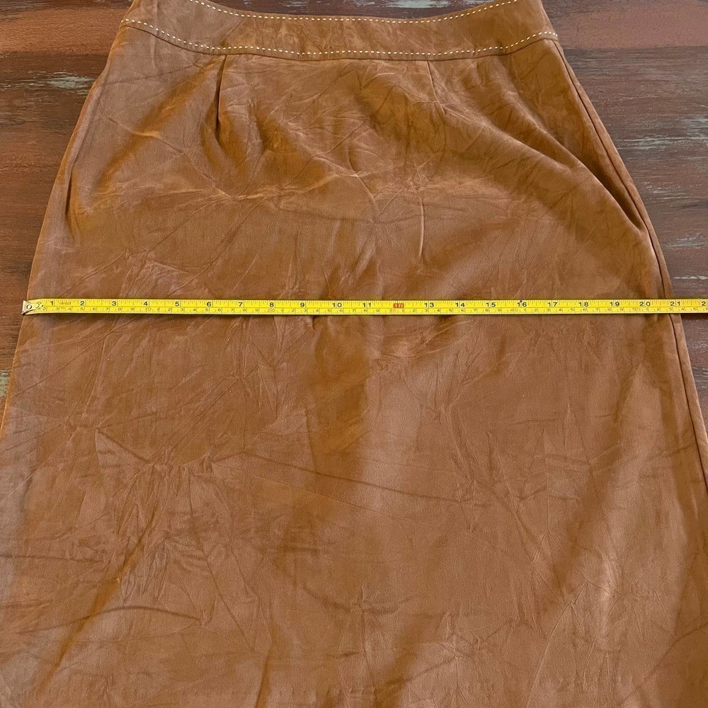 Women's Suit Skirt By Courtenay Faux Suede Sz 12 - Picture 11 of 12